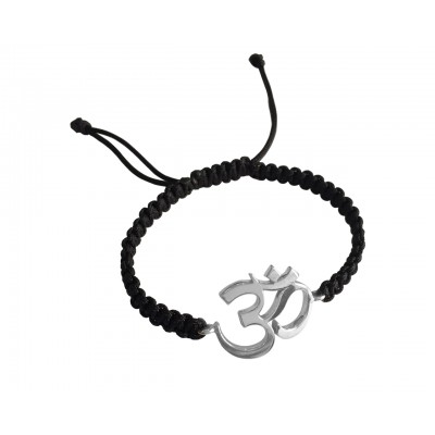 Aumkaara calligraphic Om bracelet in silver