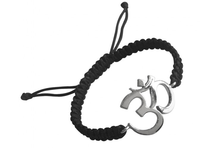 Aumkaara calligraphic Om bracelet in silver