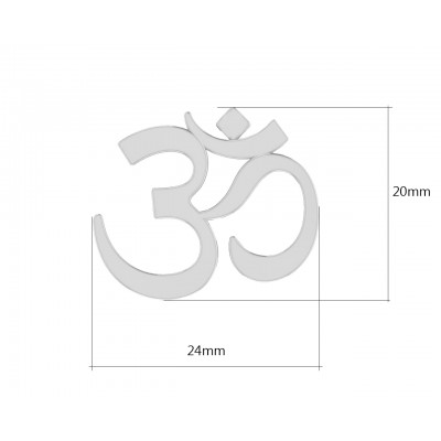 Aumkaara calligraphic Om bracelet in silver
