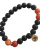 Aumkaara Motivational Bracelet with Black onyx and Carnelian