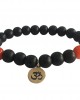 Aumkaara Motivational Bracelet with Black onyx and Carnelian