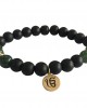 Aumkaara Balance bracelet in gold with Moss Agate and black onyx