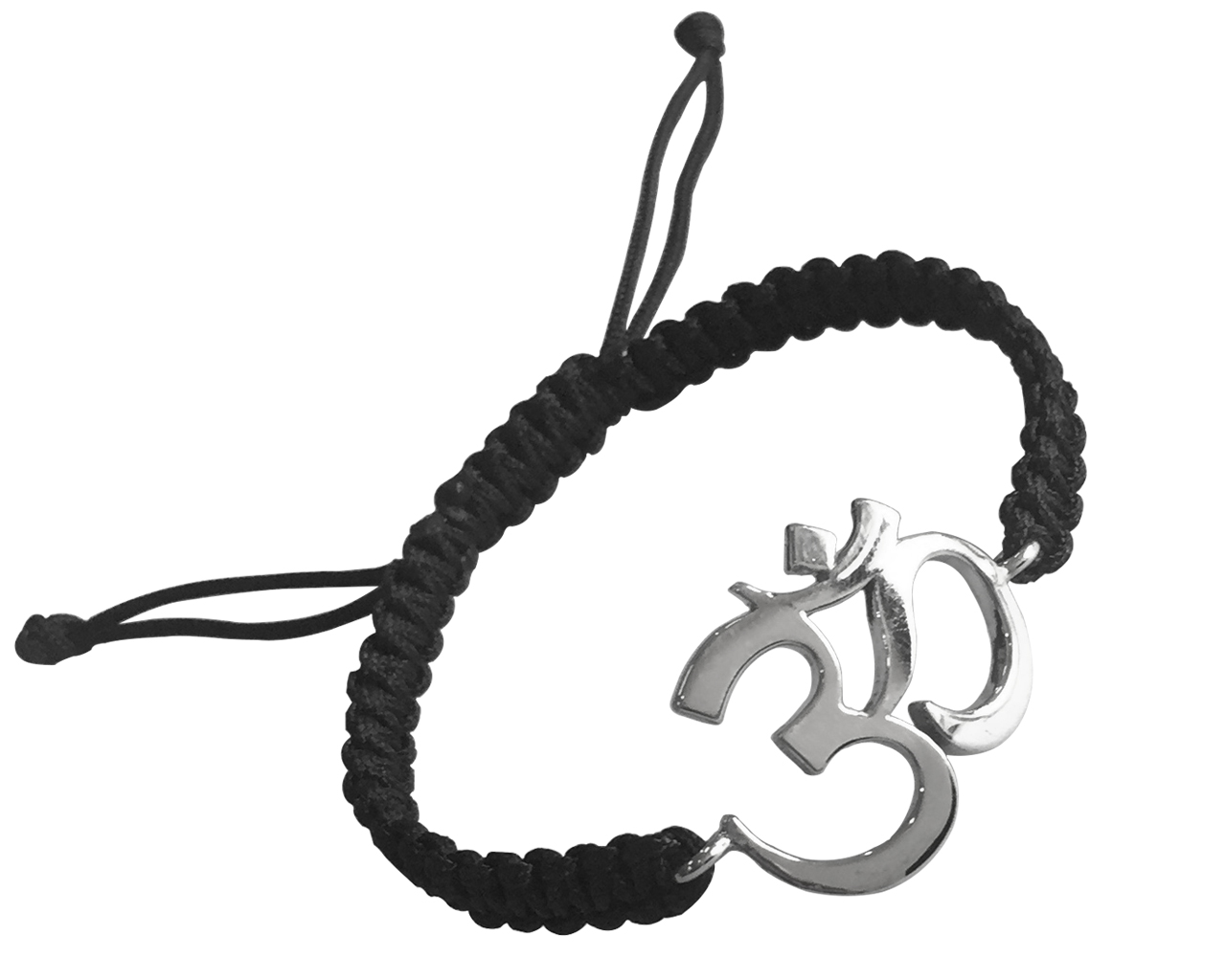 AUMKAARA Om and Sai Baba Black Silver Charm Bracelet with Adjustable Strap  for Men : Amazon.in: Jewellery