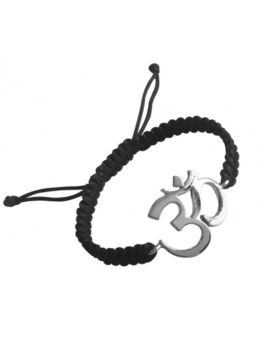 Aumkaara Balance bracelet with Moss Agate and black onyx