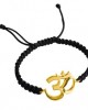 Auspicious Calligraphic Om Bracelet in 14k gold with diamond