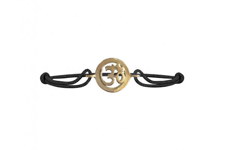 New Born Baby Om bracelet in gold