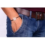 Om Shakti Bracelet in Silver with Diamonds