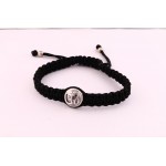 Aum Bracelet with Single Diamond Bead