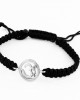 Om Bracelet in 92.5 Silver with a Diamond on Nylon Thread