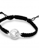 Om Bracelet in 92.5 Silver with a Diamond on Nylon Thread Om Bracelet in 92.5 Silver with a Diamond on Nylon Thread