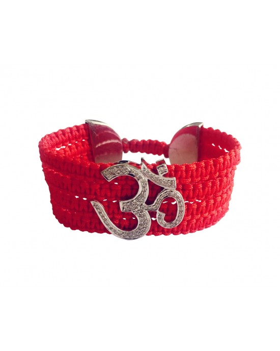 Om Cuff Bracelet  with diamonds