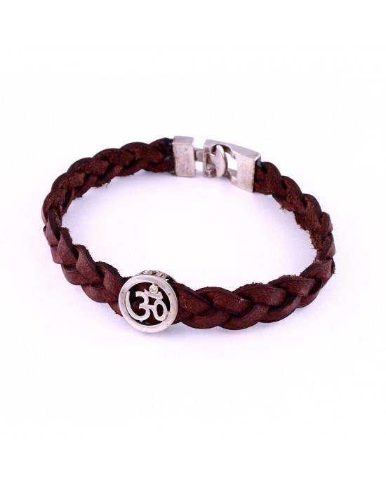 Trendy Om Bracelet in Silver