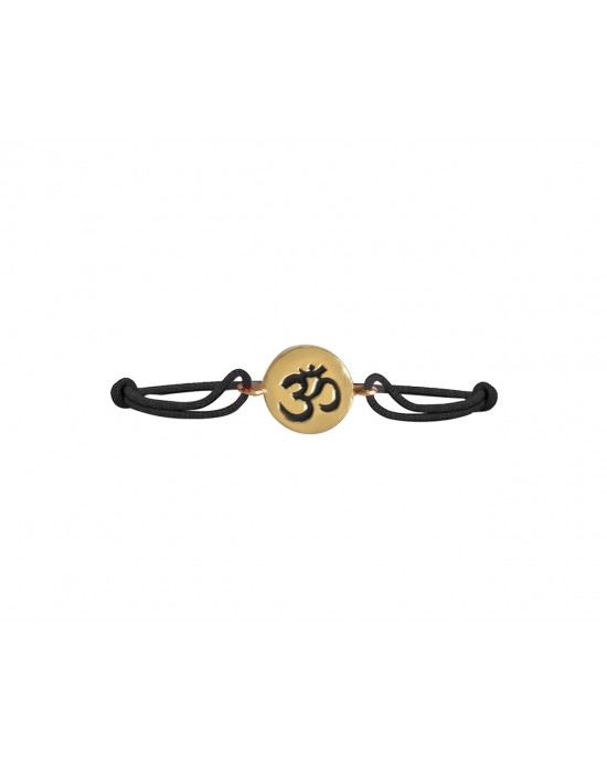 Gold Hallmarked 14k Om Rakhi On Adjustable Nylon Thread 