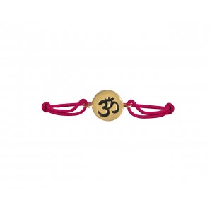 Gold Hallmarked 14k Om Rakhi On Adjustable Nylon Thread 