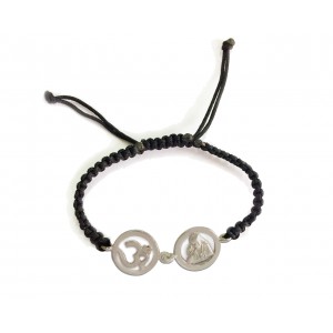 OM Sai silver bracelet on adjustable band