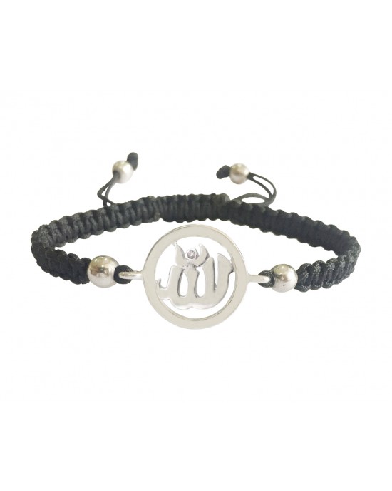Buy M Men Style Adjustable Muslim Arabic Allah Wristband Black Silver  Silicone Bracelet ForFor men And Boys (Allah) at Amazon.in