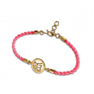 Ik onkaar Bracelet On Nylon Thread with Gold Plated Adjustable Silver Lock for Girls