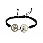 Auspicious Khanda & Ganesh Bracelet in silver with diamonds