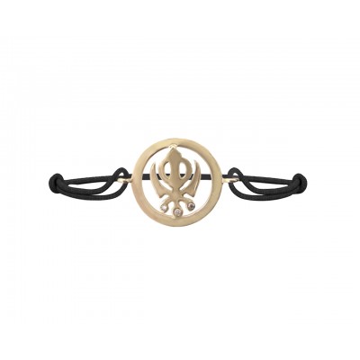 Khanda Bracelet in Gold 14k with Diamonds 