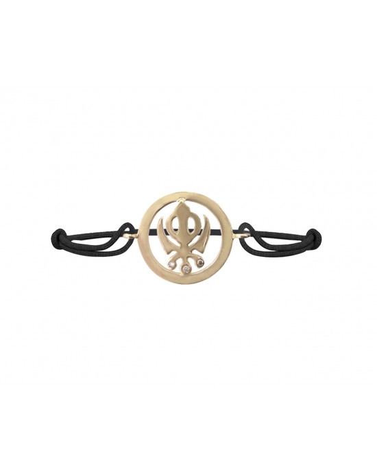 Khanda Bracelet in Gold 14k with Diamonds 