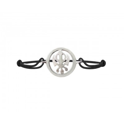 Khanda Bracelet in Silver 18 mm