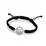 Auspicious Ik onkaar bracelet in Silver with a Diamond