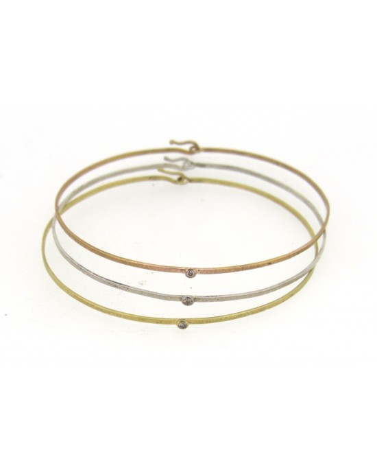 Three Color Gold Bangle