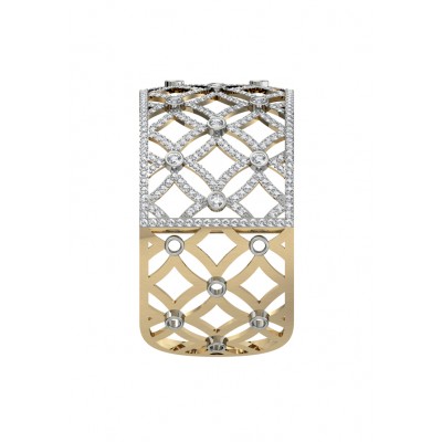 Latticework Wide Diamond Cuff