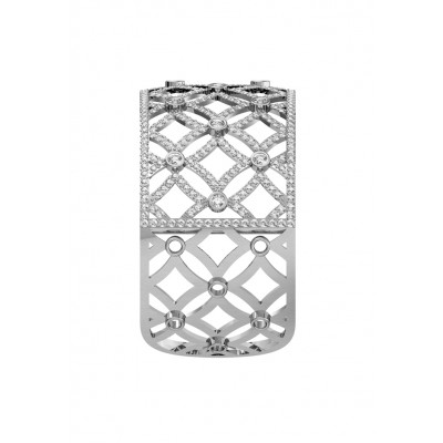 Latticework Wide Diamond Cuff