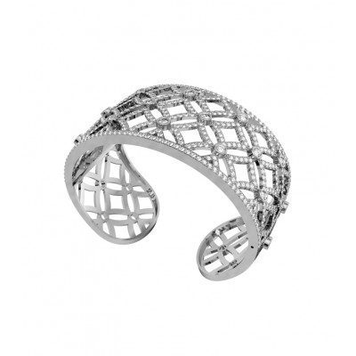 Latticework Wide Diamond Cuff