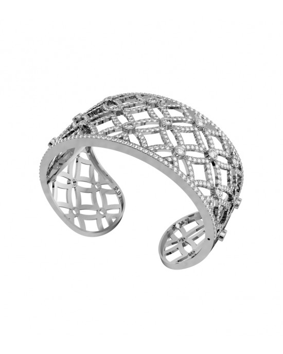 Latticework Wide Diamond Cuff