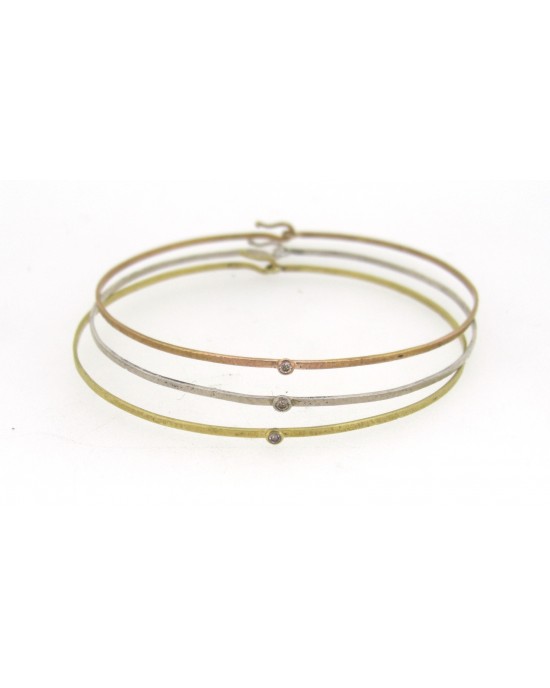 Three Color Gold Bangle