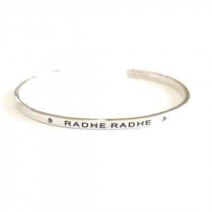 Radhe Radhe silver cuff bracelet for men & women