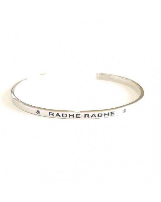 Radhe Radhe silver cuff bracelet for men & women