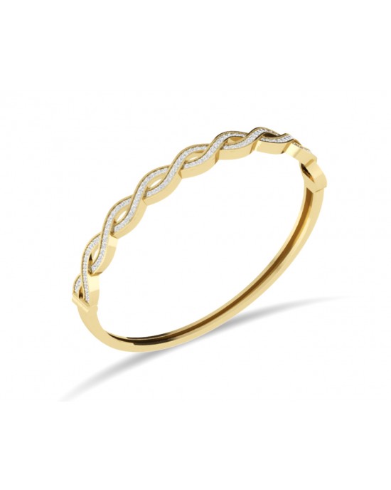 Isha Gold Diamond Bangle