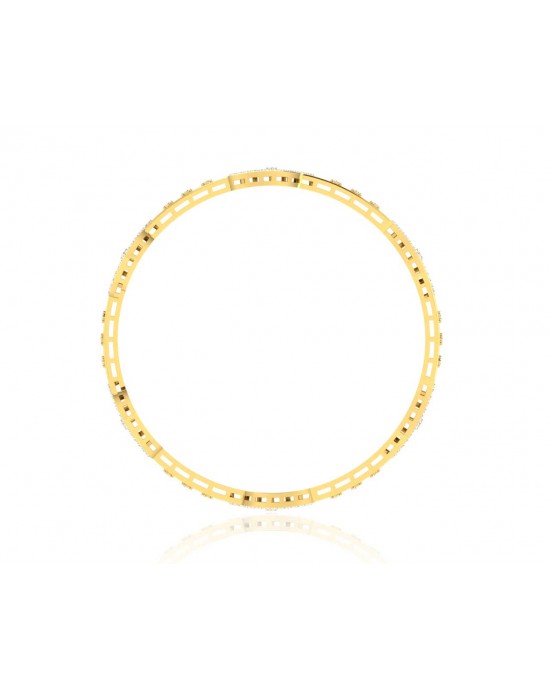 Jeny Round Brilliant Diamond Bangles in Gold