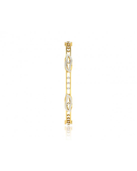 Jeny Round Brilliant Diamond Bangles in Gold