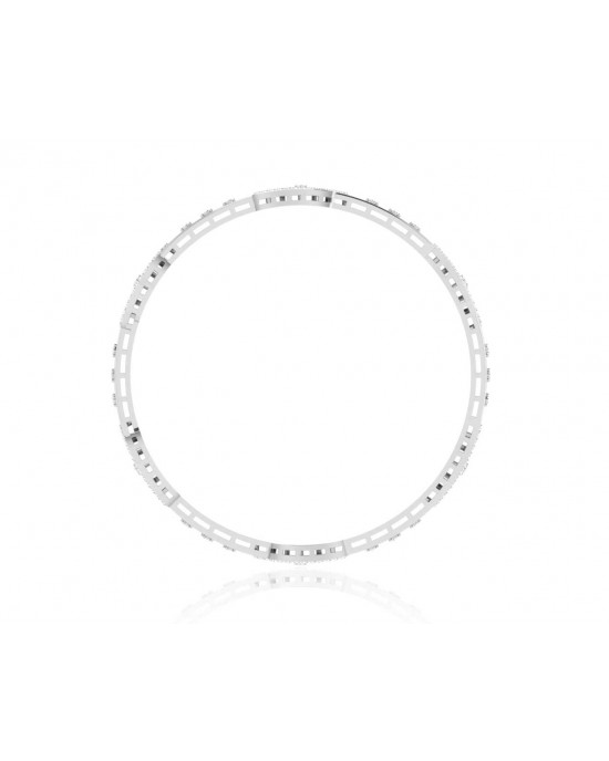 Jeny Round Brilliant Diamond Bangles in Gold