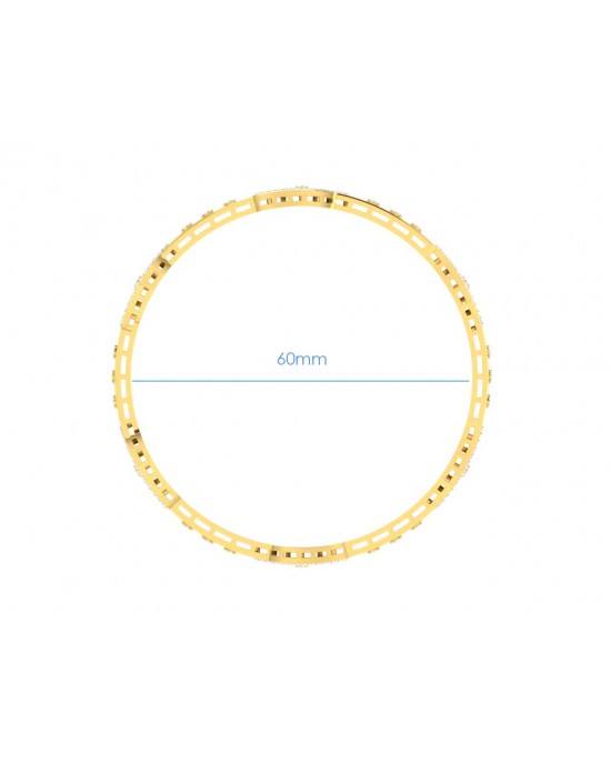 Jeny Round Brilliant Diamond Bangles in Gold