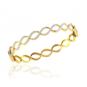 Heli Diamond Bangles in Gold