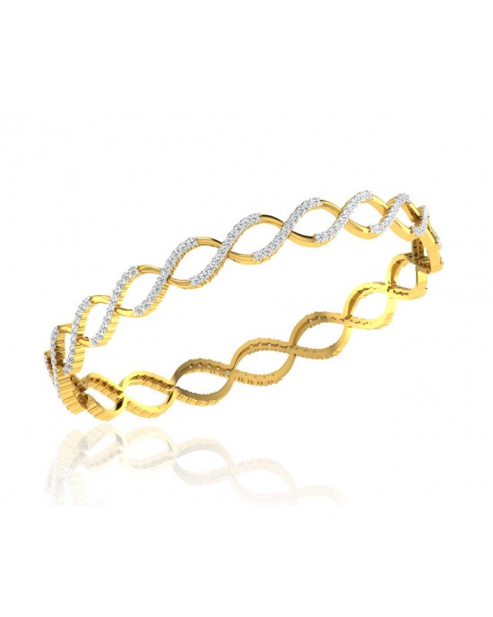 Heli Diamond Bangles in Gold