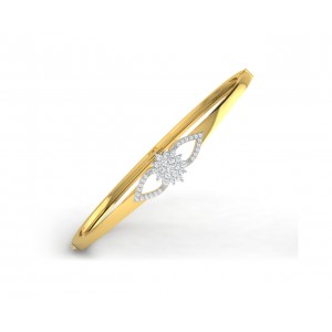 Doris Diamond Half Bangle in Gold