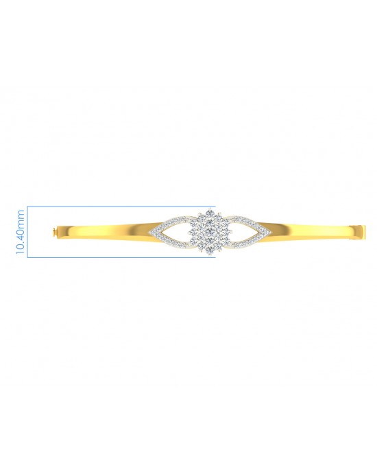 Doris Diamond Half Bangle in Gold