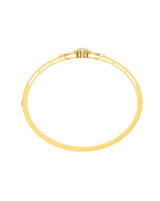 Doris Diamond Half Bangle in Gold