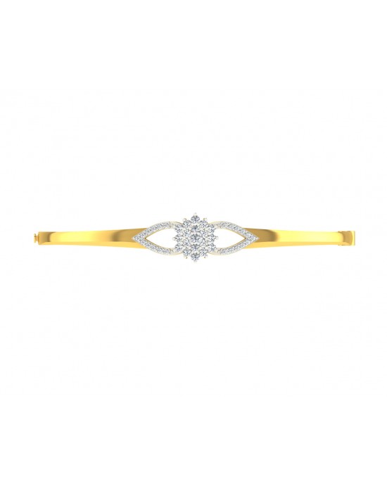 Doris Diamond Half Bangle in Gold