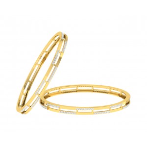 Diane Diamond Bangle Pair in Gold