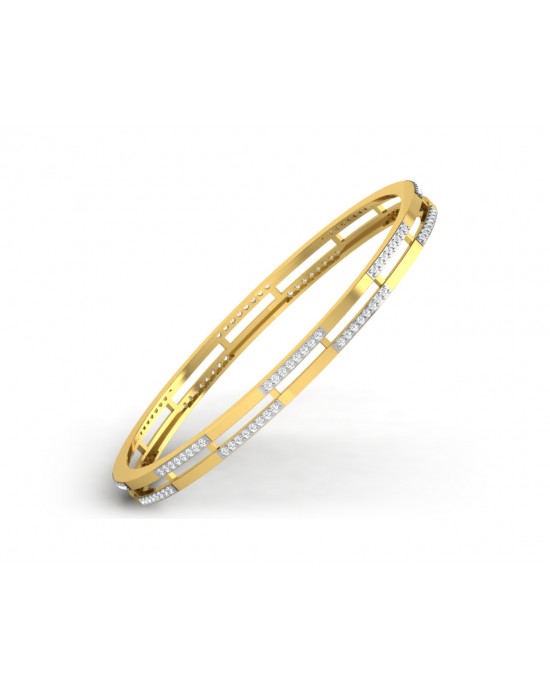 Diane Diamond Bangle Pair in Gold