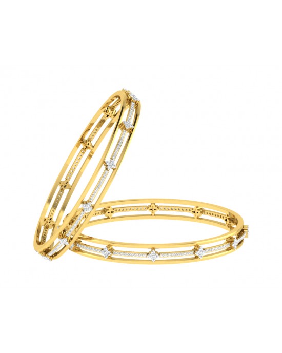 Tayte Diamond Bangles in Gold