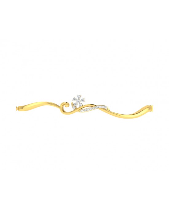 Darla Diamond Half Bangle