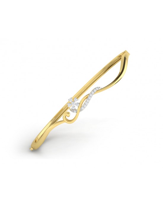 Darla Diamond Half Bangle